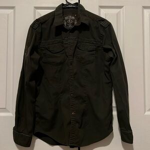 Military Style Guess Men’s Button Up Size Large